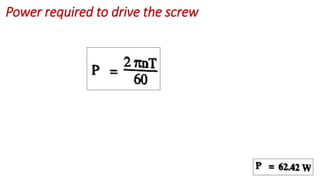 Unit 4 Design of Power Screw and Screw Jack | PDF