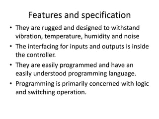 UNIT IV PROGRAMMABLE LOGIC CONTROLLER | PPT