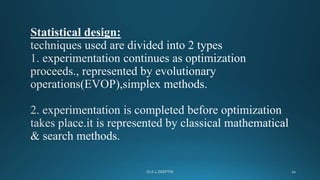 optimization techniques in pharmaceutical product development | PPTX
