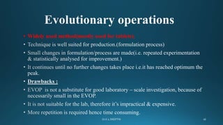 optimization techniques in pharmaceutical product development | PPTX