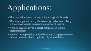 optimization techniques in pharmaceutical product development | PPTX