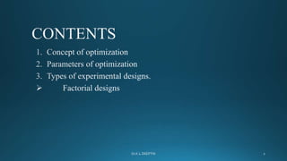optimization techniques in pharmaceutical product development | PPTX
