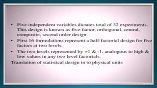 optimization techniques in pharmaceutical product development | PPTX