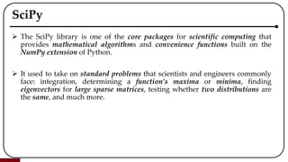 Computation Using Scipy, Scikit Image, Scikit Learn | PPT