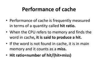 Cache Statitics COA (Unit_4.pptx) | PPTX