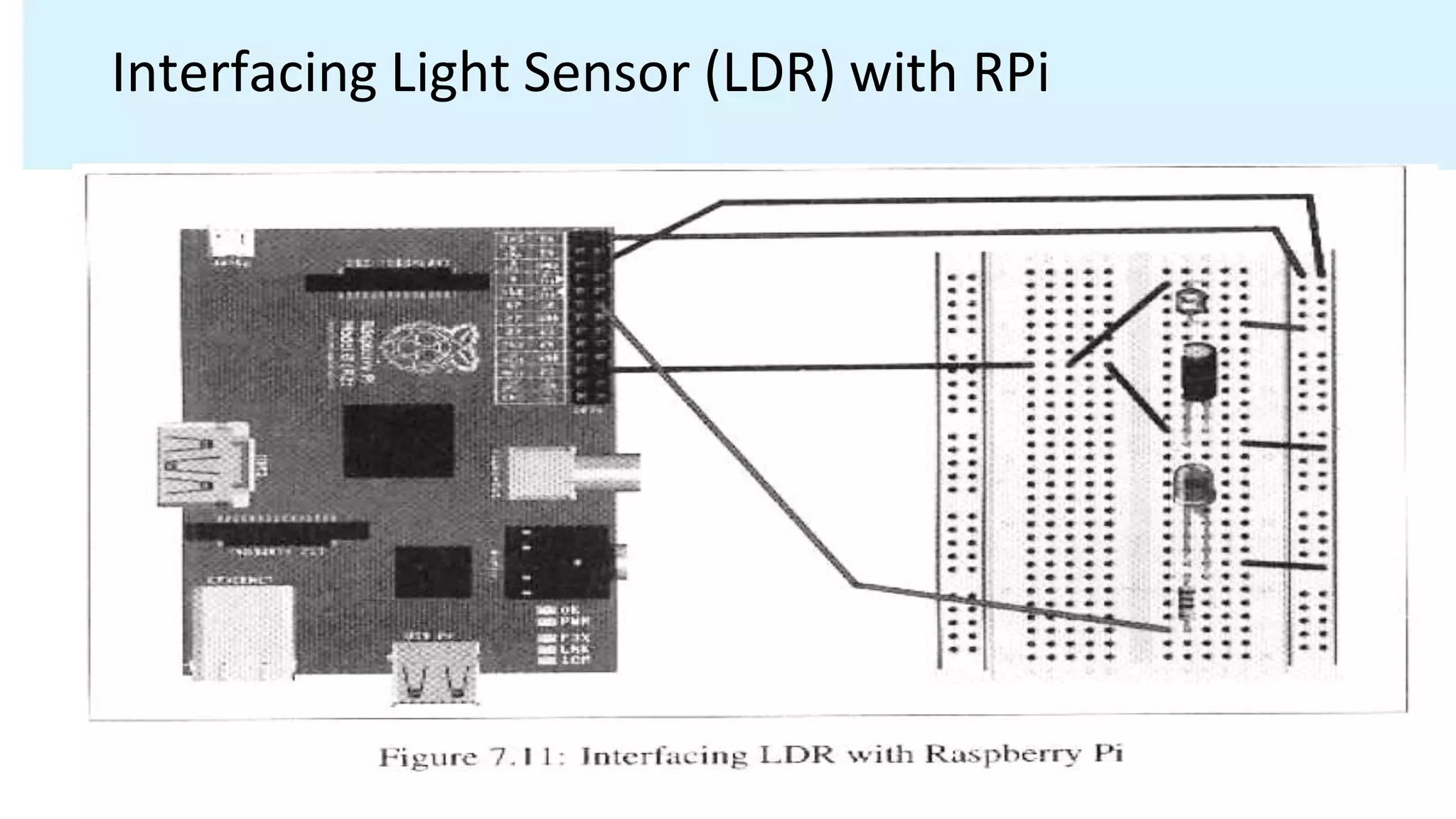 Interfacing Light Sensor (LDR) with RPi
 