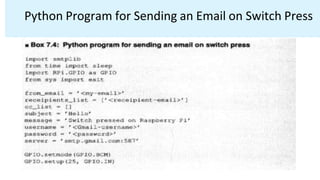 Python Program for Sending an Email on Switch Press
 