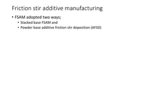 Fsam Process Directed Energy Deposition Processes AM | PPTX