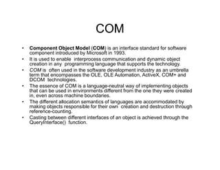 .net Based Component Technologies | PPT