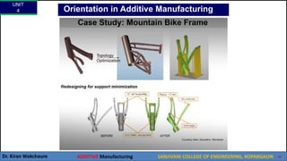 UNIT
4
Dr. Kiran Wakchaure ADDITIVE Manufacturing SANJIVANI COLLEGE OF ENGINEERING, KOPARGAON 38
Orientation in Additive Manufacturing
 