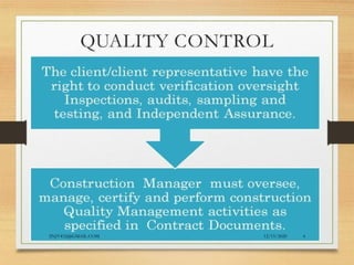 UNIT 4.pptxQUALITY CONTROL AND SAFETY DURING CONSTRUCTION | PPTX