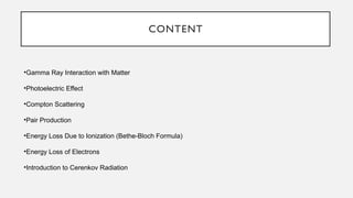 Interaction of nuclear radiation with matter | PPTX