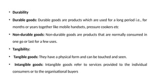 Durable Goods Sample Unit 4. Fundamentals of Marketing for CBSE | PPTX