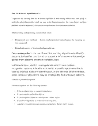 introduction to machine learning unit iv | PDF