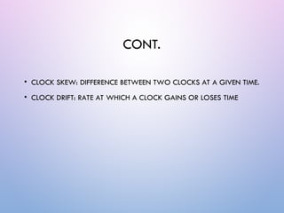 Unit- 4, Time and Global States Clocks, events and process states | PPT