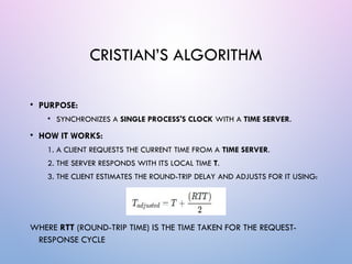 Unit- 4, Time and Global States Clocks, events and process states | PPT