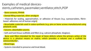 Biomedical Examples Biomedical Devices and it's Applications | PPTX