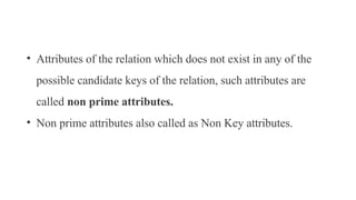 Functional Dependencies & Design Guidelines Normal Forms (1NF, 2NF, 3NF ...
