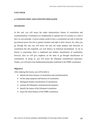 Comprehensive Overview of Constitution and Constitutionalism Principles ...
