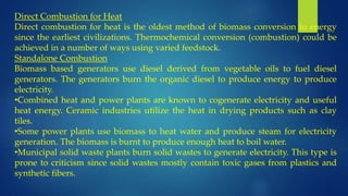 Biomass energy