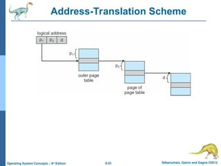 8.53 Silberschatz, Galvin and Gagne ©2013
Operating System Concepts – 9th
Edition
Address-Translation Scheme
 