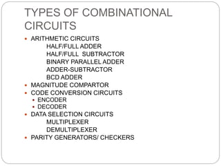 Unit 4 combinational circuit