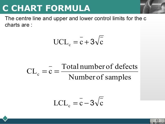 C Chart Formula