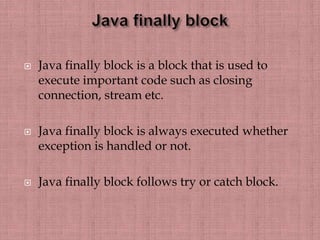 Unit 4 exceptions and threads | PPTX