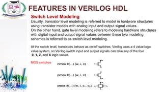 Hdl Model Unit 4 - Features of Verilog HDL (1).ppt