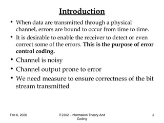 Unit 4-lap.ppt Error control coding and techniques | PPT