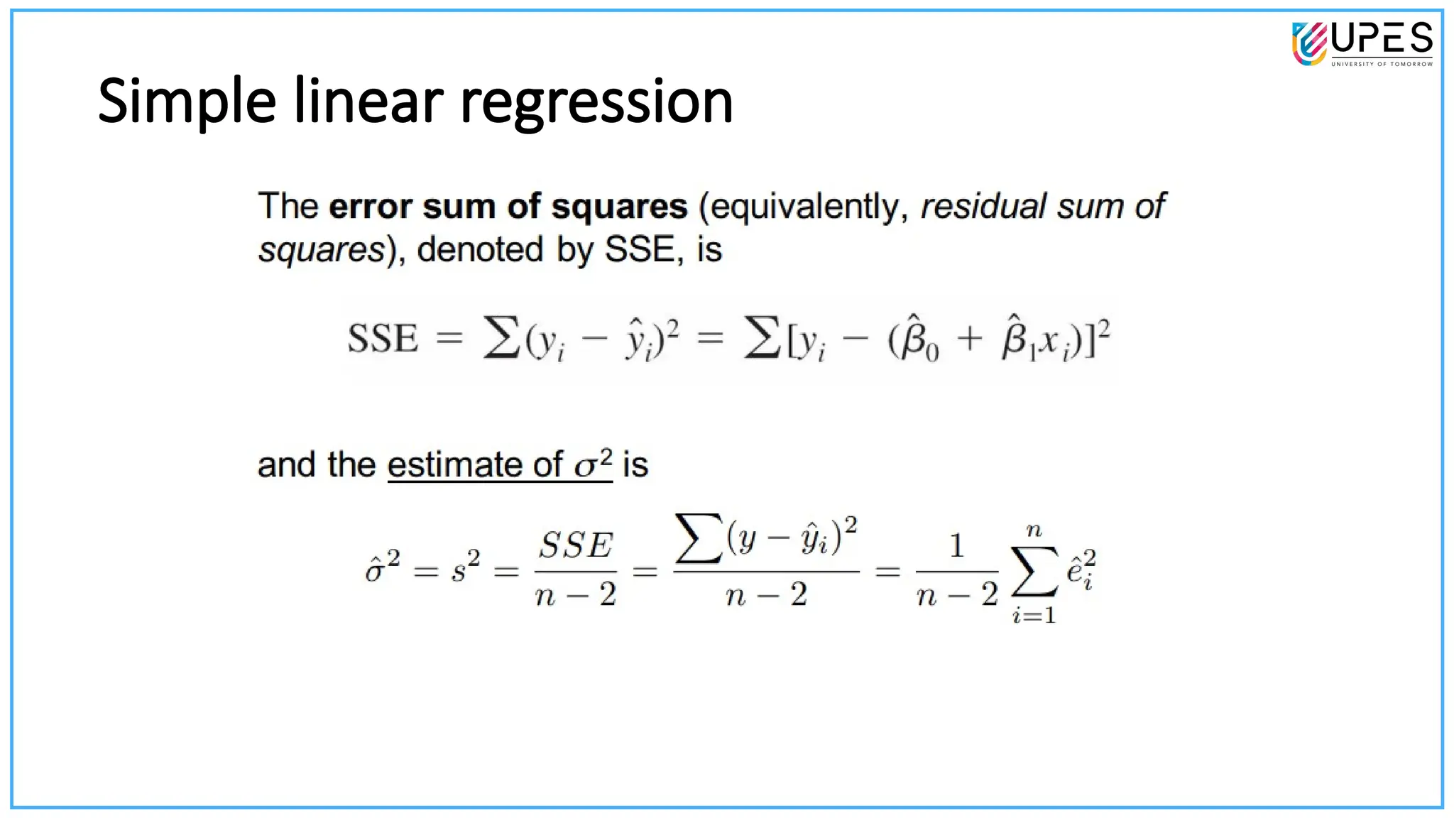 Unit4- Lecture1.pptx simple linear regression | PPTX