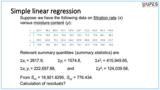 Simple linear regression
 