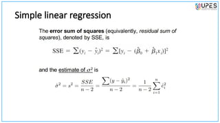 Simple linear regression
 