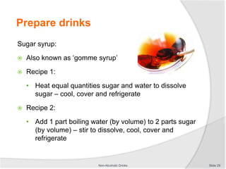 Unit 4 non-alcoholic beverages | PPTX