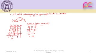 January 1, 2021
Dr. Piyush Charan, Dept. of ECE, Integral University,
Lucknow
32
 