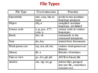 File Types
 