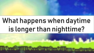 What happens when daytime
is longer than nighttime?
 