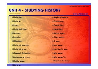 Unit 4   studying history (social science)
