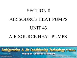 SECTION 8
AIR SOURCE HEAT PUMPS
UNIT 43
AIR SOURCE HEAT PUMPS
 