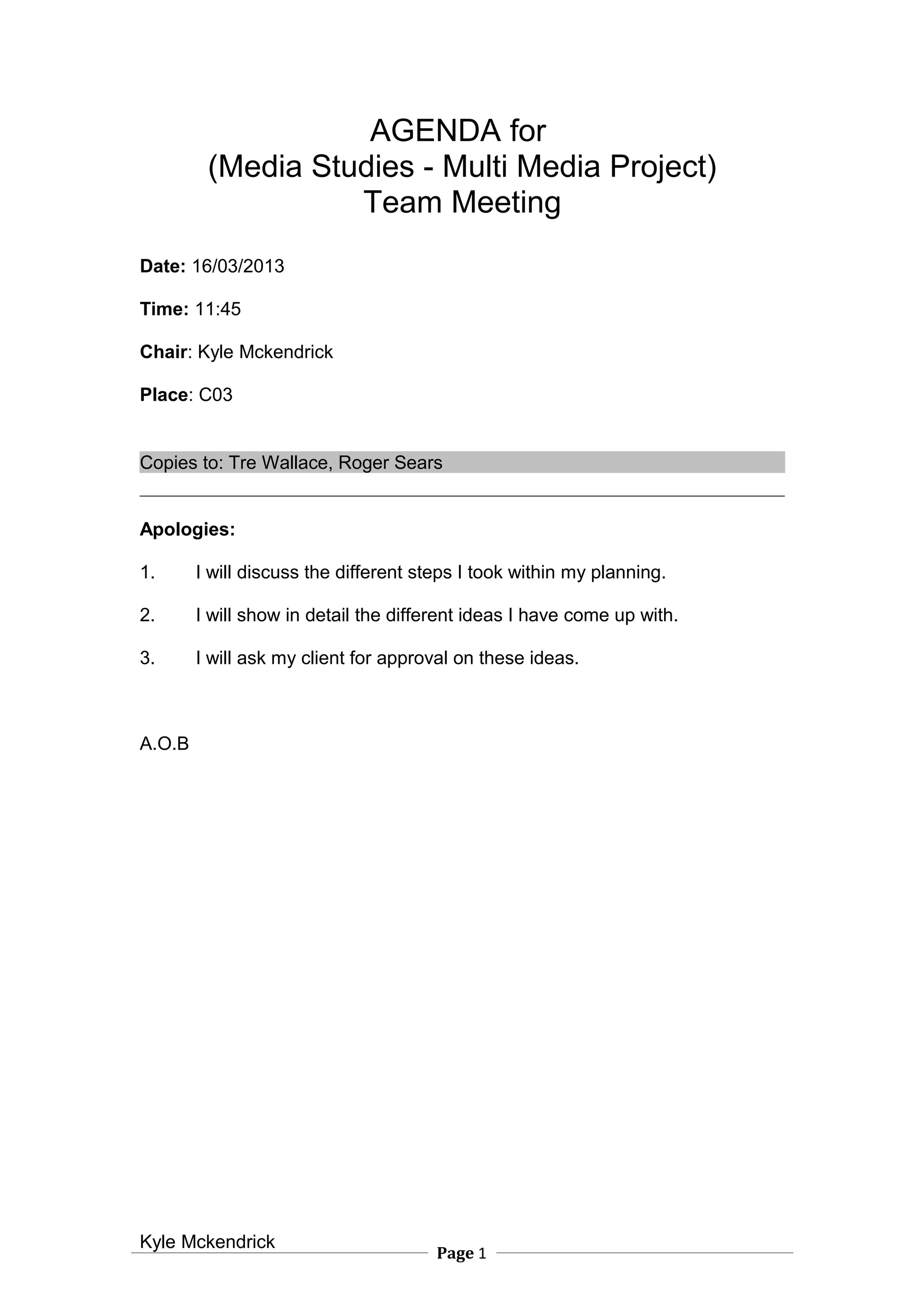 Unit 4,5 and 62 end of planning agenda | DOC