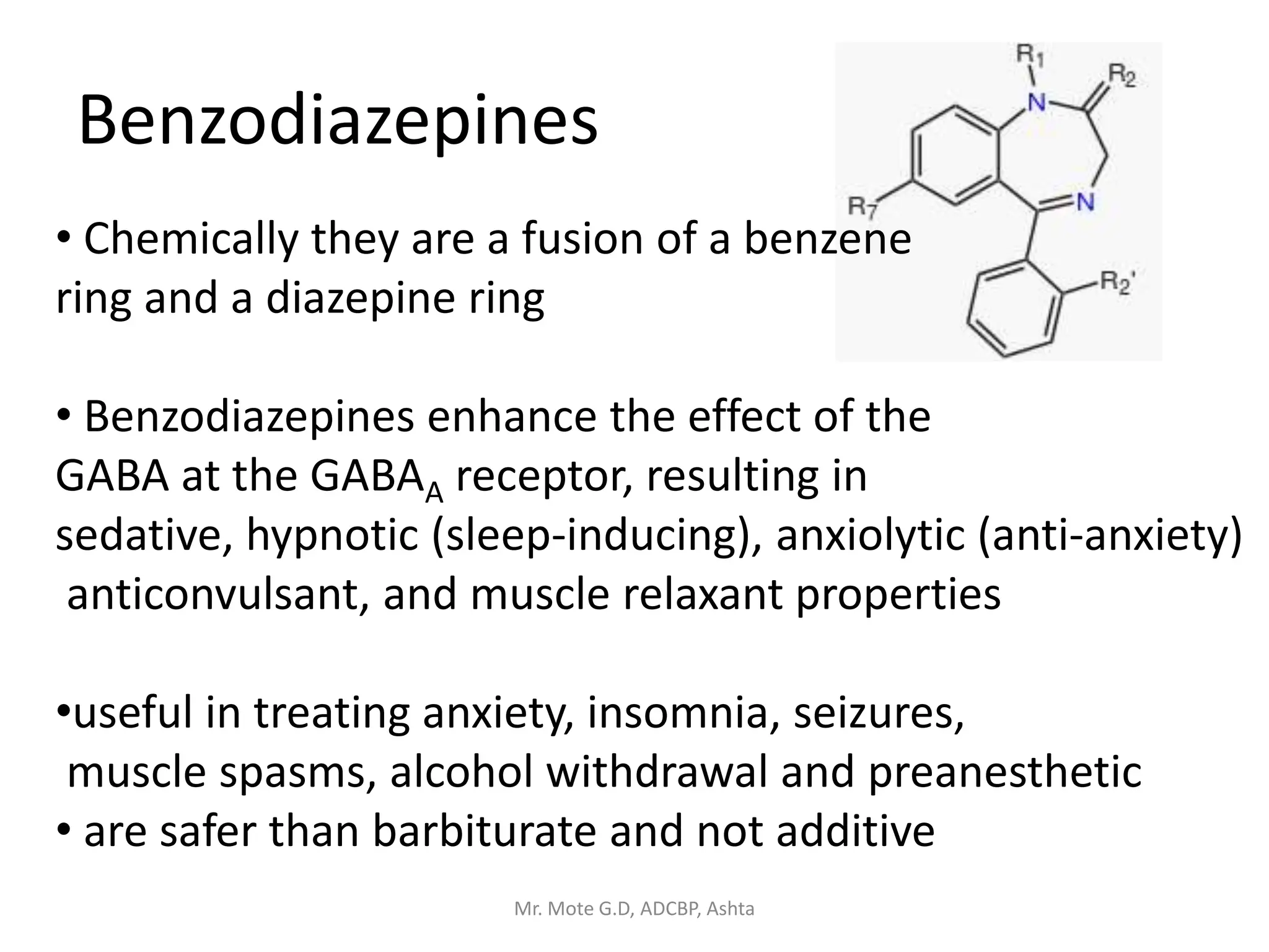 Sedative Compound Medicinal chemistry I- Unit 4A. sedative and hypnotics.pptx