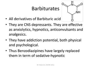Medicinal chemistry I- Unit 4A. sedative and hypnotics.pptx