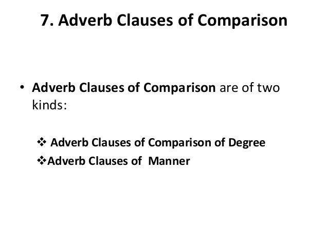 Unit 4 Adverb Clauses