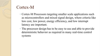 Unit 4 arm CORTEX processor fundamentals.pptx