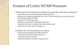 Apple Arm Cortex Process Unit 4 arm CORTEX processor fundamentals.pptx