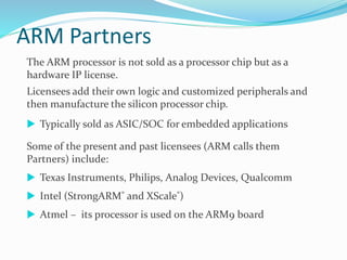 Unit 4 _ ARM Processors .pptx | Operating Systems | Computer Software ...