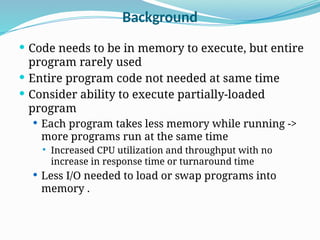 Virtual memory management in operatng system for computer engineering ...