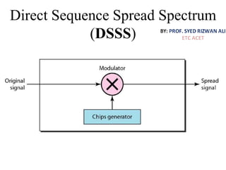 Direct Sequence Spread Spectrum
(DSSS)
 