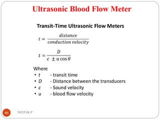 Ultrasonic Blood Flow Meter
86 DEEPAK.P
 