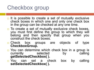 java-Unit4 chap2- awt controls and layout managers of applet | PPTX